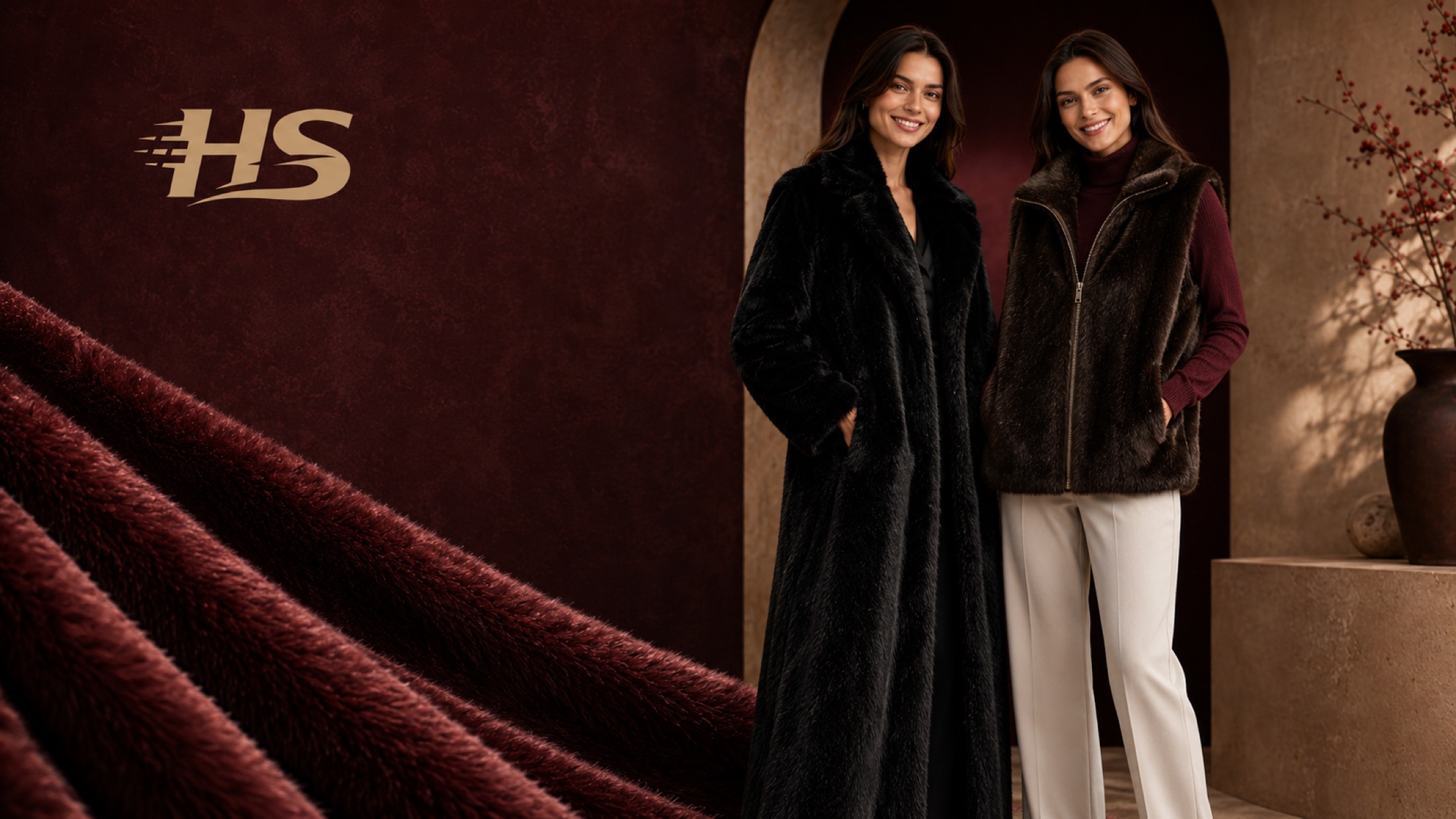 HS Faux Fur bodywarmers, jassen, mantels en mutsen